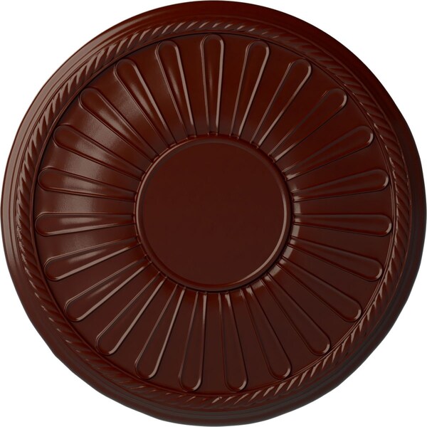 Ekena Millwork Leandros Ceiling Medallion (Fits Canopies up to 6 3/8"), 19 7/8"OD x 1 1/4"P, Brushed Mahogany CM22LNBMF - main
